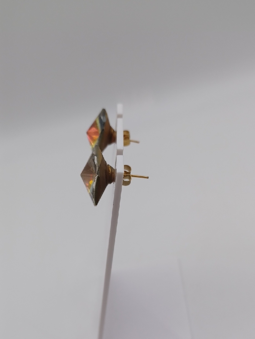 Rivoli Square Cut Stud Earrings - Picture 3 of 5